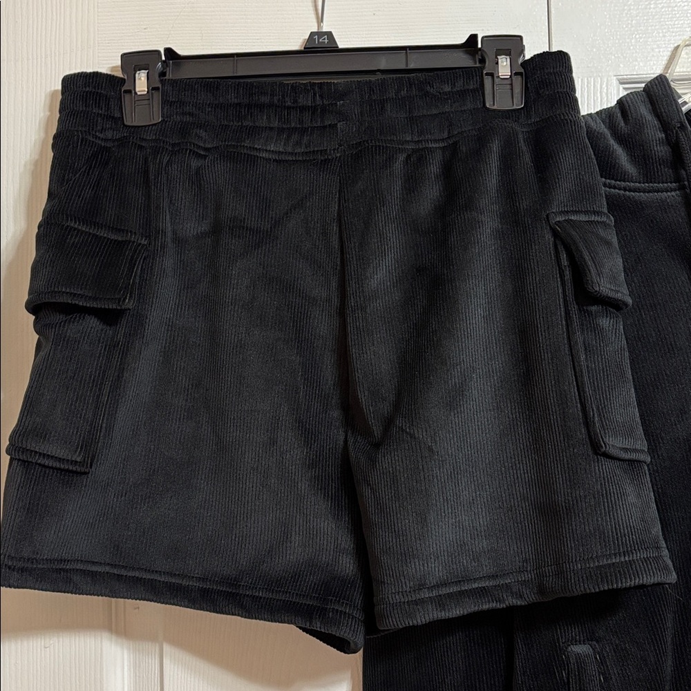Mono B Charcoal Ribbed Corduroy Jacket and cargo Skort set - Picture 11 of 12